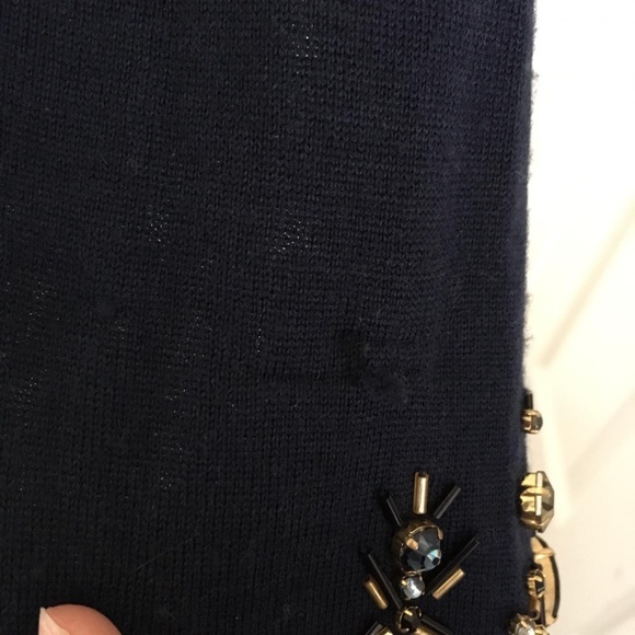 Kate Spade madison avenue jeweled Navy sweater s - Picture 8 of 8